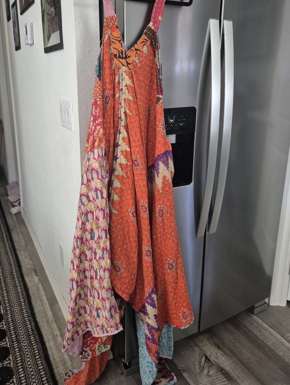 Custom High Quality Kantha Jumpsuit Reversible Harem Bohemian Patchwork L-XXL - Picture 7 of 14